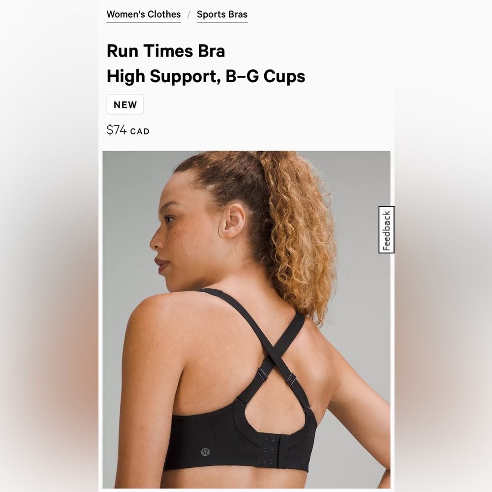 Lululemon sports bra size 32B